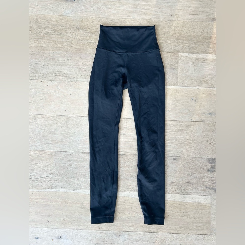 Lululemon high rise 25” Black Leggings size 2
